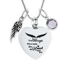 Heart Urn Necklace Stainless Steel Ash Holder with