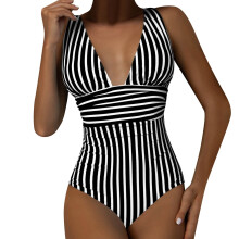 Maillot de bain une pièce noir pour femme