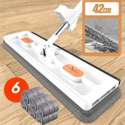 Flachwischer mit 360 drehbarem Edelstahlgriff