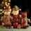 Conjunto de 3 sacolas de linho para presentes de Natal com zíper 1