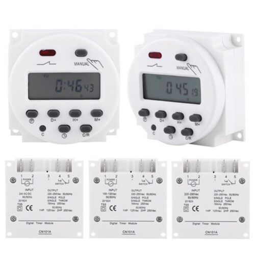 Timer digitale con display LCD, interruttore programmabile DC/AC 12V 16A