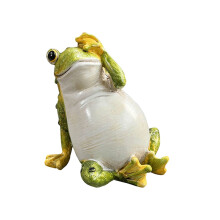 Statue de grenouille en résine pour jardin, résistante aux intempéries, décoration extérieure