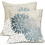 Fodere per cuscini floreali grigio-blu, set da 2 pezzi, 45x45 cm. 1