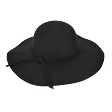Chapeau de soleil souple en feutre de laine pour femme, Ă larges bords, taille unique