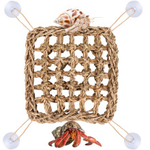 Hermit Crab Climbing Toy Seagrass Mat Hammock 7.7x7.1 Inches