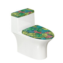 Universeller WC-Sitzbezug mit Monstera-Blattmuster
