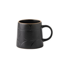 Geprägter, konischer Keramik-Kaffeebecher, 411 ml, 1 Stück