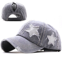Casquette Snapback Denim Star en coton vieilli (1 pièce)