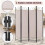 Fabric Room Divider 4-Panel Tan Freestanding Folding Screen 2