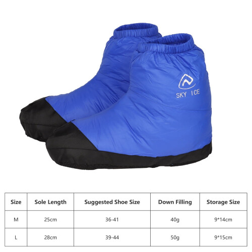 Waterproof down slipper boots lightweight 1 pair 2