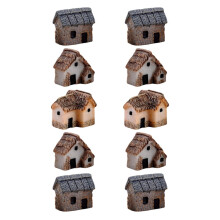 Wooden Mini House Cottage Decoration 10 pcs 2x2x1.5 cm