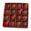 Red Sparkling Christmas Ball Set Plastic 12 pcs 1