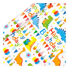 Rouleau de papier cadeau d'anniversaire coloré – 1 à 6 pièces