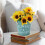 Pot de fleurs rétro en fer forgé avec motif alphabet, 1 pièce 1