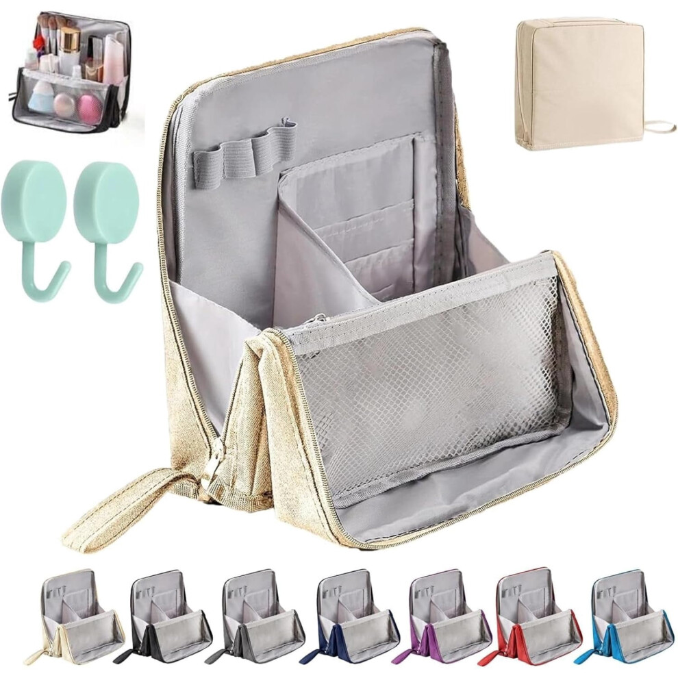 Standing Makeup Bag Portable Large Capacity