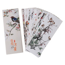 Lesezeichen mit Blumen- und Vogelmotiven, 30 Stück