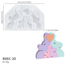 Moule à bougie en silicone transparent, réutilisable, 1 pièce