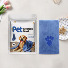 Microfiber Dog Towel Blue 30 x 14 inches