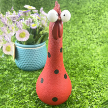Estatua decorativa de jardín de hormigón con forma de pollo gracioso ShunRuiPi (1 pieza)