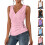 Lilla ermeløs V-hals-camisole til dame, M 1