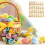 Jetons de récompense Lapin de Pâques colorés (38 pièces) 1