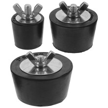 Pool Plug Replacement Black Rubber 3 pcs