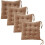 Square Dining Chair Cushions with Ties Khaki 4-Pack 1