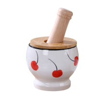 Garlic Press Set Ceramic Glaze Hand-painted 1 Piece