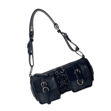 Retro-Schultertasche aus PU-Leder, stylische Achseltasche