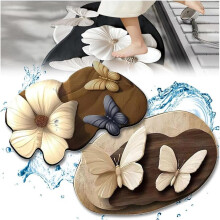 Tapis de bain en boue de diatomées, antidérapant et absorbant, 40 x 60 cm