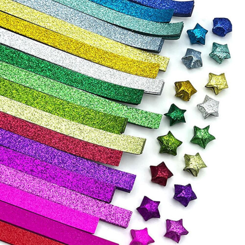 Glitter Diamond Star Paper Frosted Folding DIY Kit