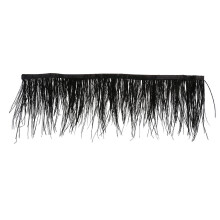 Franja de penas preta, 1 jarda (10-15 cm)