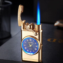 Creative Watch Lighter, Windproof Inflatable Torch for Candles, BBQ, Cooking – Pocket-Sized Gift for Him, Dad; Compatible with Refills