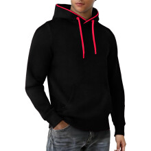 Sweat à capuche noir pour homme avec poches, taille XL