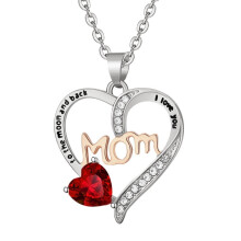 Mom Necklace 925 Sterling Silver Birthstone 1 pc