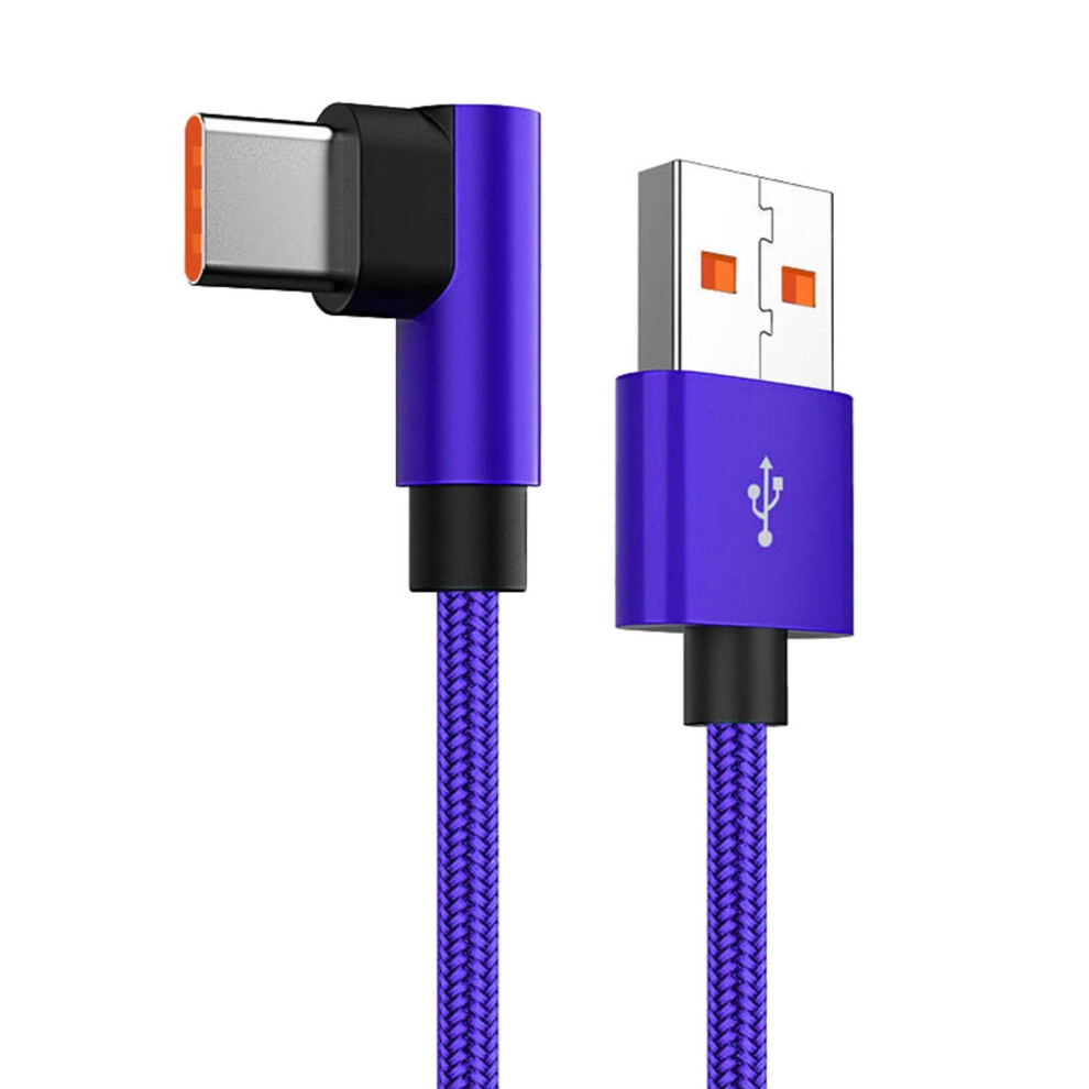 Usb-C To Usb-A Right Angle Nylon Braided Cable 10Ft 66W 975221491190