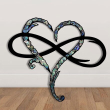 Infinity Heart Wrought Iron Wall Art 9.8x11.8 Inches