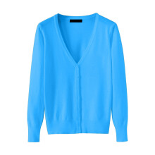 Women's Oversized V-Neck Cardigan Sweater Sky Blue M