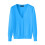 Women's Oversized V-Neck Cardigan Sweater Sky Blue M 1