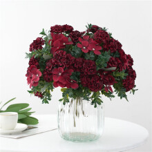 Bouquet d'hortensias en soie artificielle de 40 cm (16 pouces) - Centre de table artificiel
