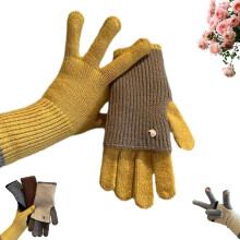 Maillard knit gloves wool touchscreen convertible mittens