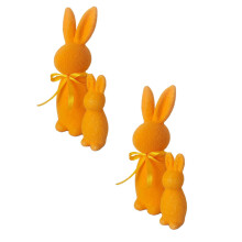 Statuette decorative a forma di coniglietto pasquale, 4 pezzi, 22 cm e 12 cm