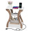 Arc End Table with Charging Station White 3-Tier 4