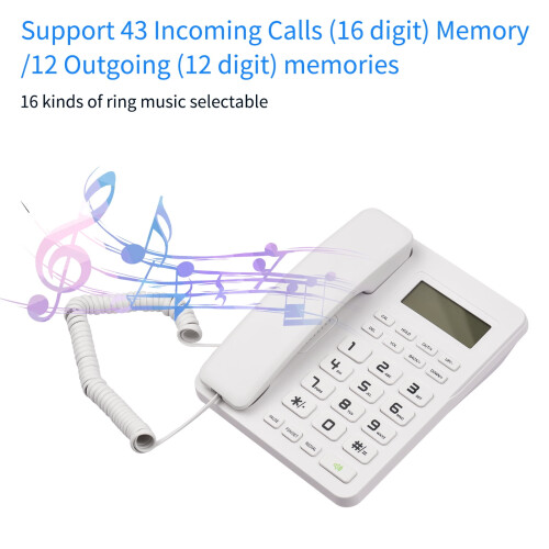 Senior-friendly telephone with LCD display for office and 1