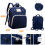Waterproof Diaper Bag Backpack Black with Changing Pad 6