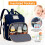 Waterproof Diaper Bag Backpack Black with Changing Pad 3