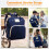 Waterproof Diaper Bag Backpack Black with Changing Pad 5