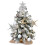 Christmas Tree Tabletop 2FT Flocked Silver with Lights 1