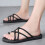 Men's Flip Flops Black Size 9 Comfortable Casual Sandals 7