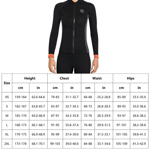 Women's wetsuit with zipper, warm, full-length 2
